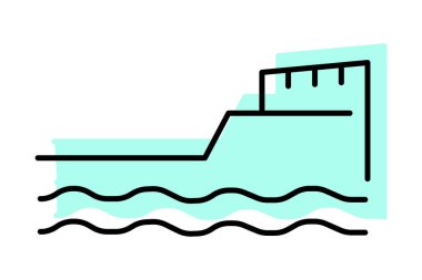 Sahil Seawall, vektör, piksel mükemmel, illüstratör dosyası