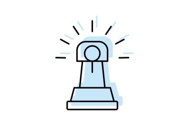 Acil Işıklandırma Kulesi, vektör, piksel mükemmel, illüstratör dosyası