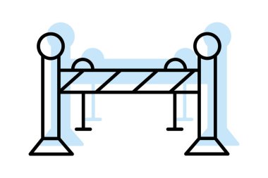 Kalabalık Kontrol Bariyeri, vektör, piksel mükemmel, illüstratör dosyası
