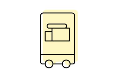 Mobil Mutfak Birimi, vektör, piksel mükemmel, illüstratör dosyası