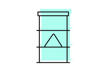 Tehlikeli Madde Depolama, vektör, piksel mükemmel, illüstratör dosyası