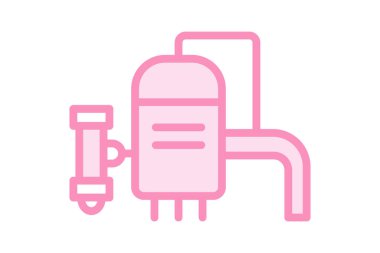 Su arıtma tesisi, vektör, piksel mükemmel, illüstratör dosyası