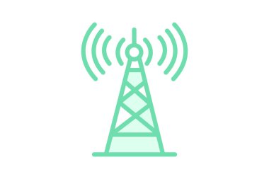 Telekomünikasyon Kulesi, vektör, piksel mükemmel, illüstratör dosyası