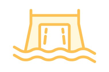 Baraj Yapısı, vektör, piksel mükemmel, illüstratör dosyası