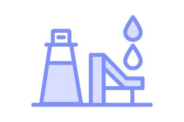 Yağ Rafinerisi, vektör, piksel mükemmel, illüstratör dosyası