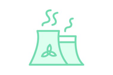 Nükleer Santral, vektör, piksel mükemmel, illüstratör dosyası