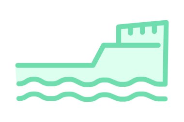 Sahil Seawall, vektör, piksel mükemmel, illüstratör dosyası