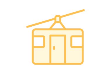 Funicular Demiryolu, vektör, piksel mükemmel, illüstratör dosyası