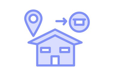 Gıda Dağıtım Merkezi, vektör, piksel mükemmel, illüstratör dosyası