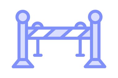 Kalabalık Kontrol Bariyeri, vektör, piksel mükemmel, illüstratör dosyası
