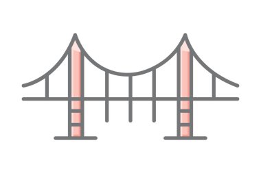 Köprü yapısı, vektör, piksel mükemmel, illüstratör dosyası