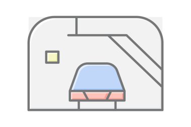 Metro istasyonu, vektör, piksel mükemmel, illüstratör dosyası