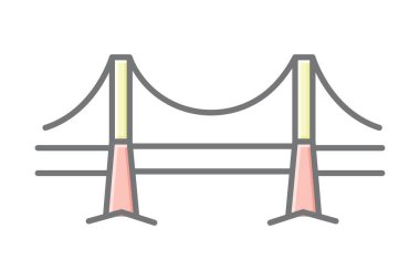 Yaya köprüsü, vektör, piksel mükemmel, illüstratör dosyası