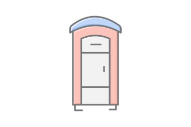 Taşınabilir Tuvalet Bankası, vektör, piksel mükemmel, illüstratör dosyası