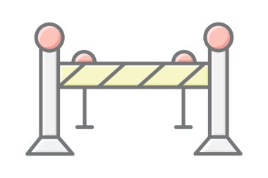 Kalabalık Kontrol Bariyeri, vektör, piksel mükemmel, illüstratör dosyası