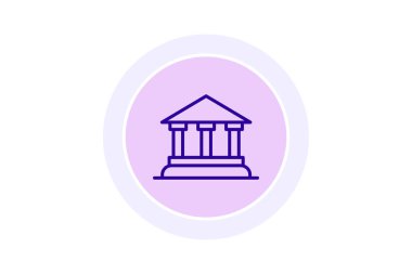 Adliye binası, vektör, piksel mükemmel, illüstratör dosyası