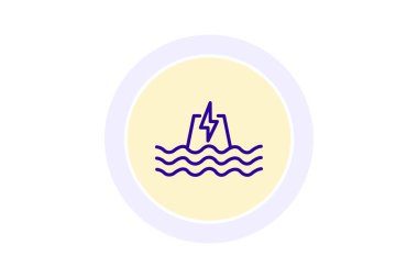 Hidroelektrik Santral, vektör, piksel mükemmel, illüstratör dosyası