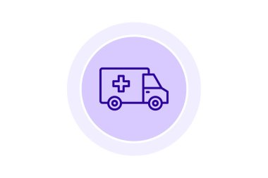 Mobil Hastane Birimi, vektör, piksel mükemmel, illüstratör dosyası