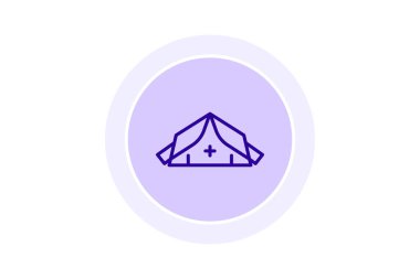 Tıbbi triyaj çadırı, vektör, piksel mükemmel, illüstratör dosyası