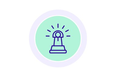 Acil Işıklandırma Kulesi, vektör, piksel mükemmel, illüstratör dosyası