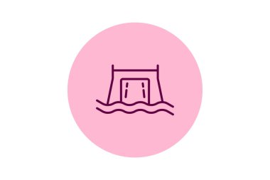 Baraj Yapısı, vektör, piksel mükemmel, illüstratör dosyası