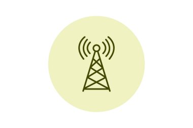 Yayın kulesi, vektör, piksel mükemmel, illüstratör dosyası