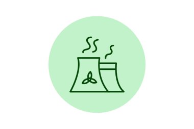 Nükleer Santral, vektör, piksel mükemmel, illüstratör dosyası