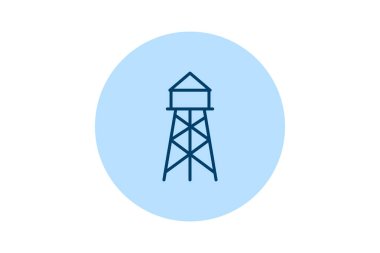 Su kulesi, vektör, piksel mükemmel, illüstratör dosyası