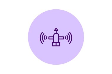 Uydu Yer İstasyonu, vektör, piksel mükemmel, illüstratör dosyası