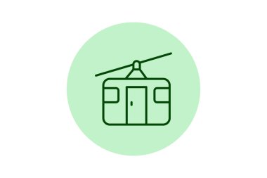 Funicular Demiryolu, vektör, piksel mükemmel, illüstratör dosyası