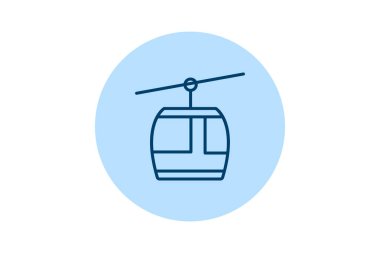 Kablo Araba Sistemi, vektör, piksel mükemmel, illüstratör dosyası