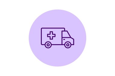 Mobil Hastane Birimi, vektör, piksel mükemmel, illüstratör dosyası