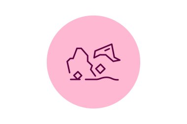 Enkaz Temizleme Sitesi, vektör, piksel mükemmel, illüstratör dosyası