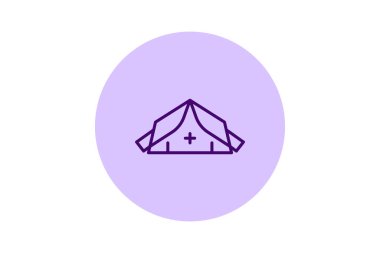 Tıbbi triyaj çadırı, vektör, piksel mükemmel, illüstratör dosyası