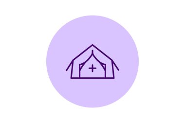 Field Hospital Çadırı, vektör, piksel mükemmel, illüstratör dosyası