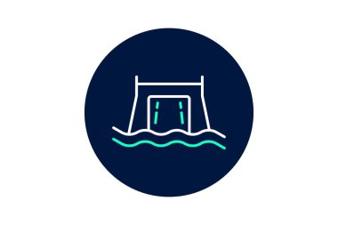 Baraj Yapısı, vektör, piksel mükemmel, illüstratör dosyası