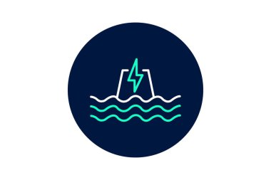 Hidroelektrik Santral, vektör, piksel mükemmel, illüstratör dosyası