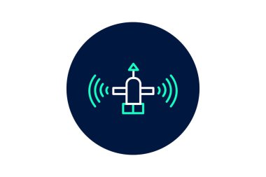 Uydu Yer İstasyonu, vektör, piksel mükemmel, illüstratör dosyası