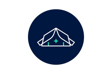 Tıbbi triyaj çadırı, vektör, piksel mükemmel, illüstratör dosyası