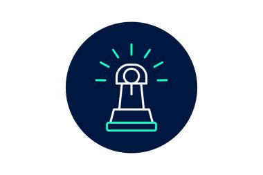 Acil Işıklandırma Kulesi, vektör, piksel mükemmel, illüstratör dosyası