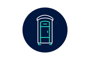 Taşınabilir Tuvalet Bankası, vektör, piksel mükemmel, illüstratör dosyası