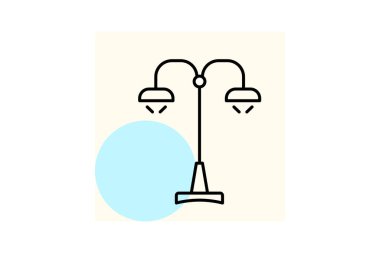 Sokak Işıklandırma, vektör, piksel mükemmel, illüstratör dosyası