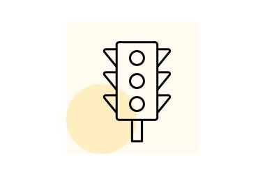 Trafik sinyali, vektör, piksel mükemmel, illüstratör dosyası