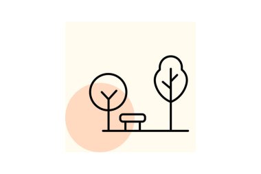 Kamu Parkı, vektör, piksel mükemmel, illüstratör dosyası