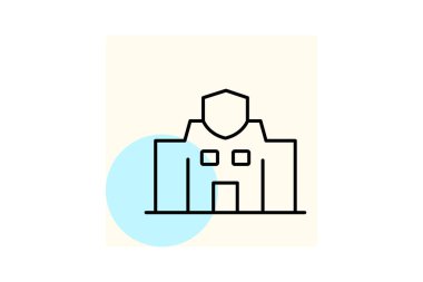 Polis Merkezi, vektör, piksel mükemmel, illüstratör dosyası