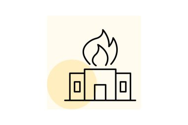 İtfaiye İstasyonu, vektör, piksel mükemmel, illüstratör dosyası