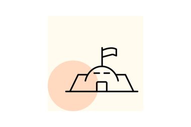 Askeri üs, vektör, piksel mükemmel, illüstratör dosyası