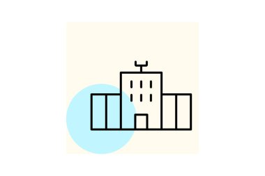 Hapishane Tesisi, vektör, piksel mükemmel, illüstratör dosyası