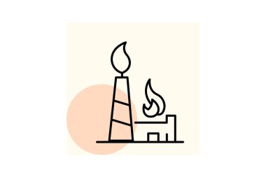 Doğal Gaz Tesisi, vektör, piksel mükemmel, illüstratör dosyası