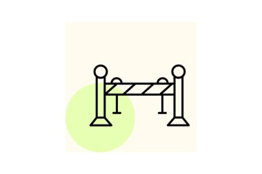 Kalabalık Kontrol Bariyeri, vektör, piksel mükemmel, illüstratör dosyası